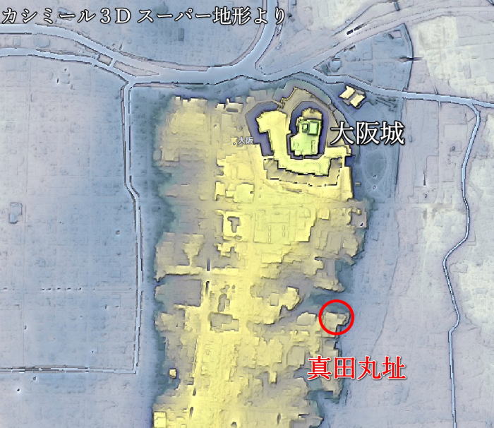 �㒬��n�̏�ɂ������Ɛ^�c�ۂ̈ʒu�֌W�}